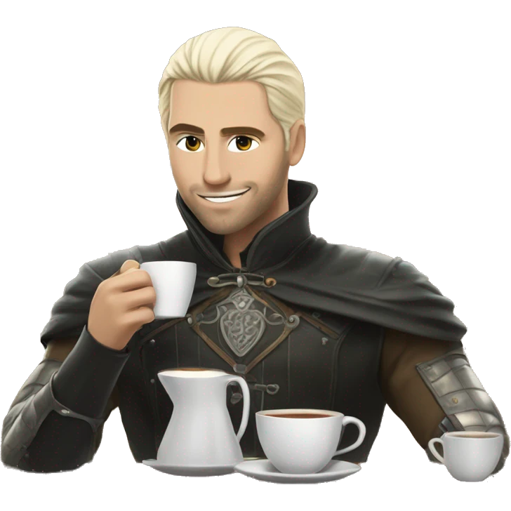 The Suriel from a court of thorns and roses drinking tea  emoji