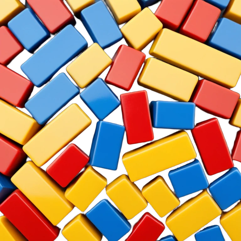 3 x lego blocks different colors  emoji