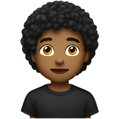 lil tecca with a black t shirt emoji
