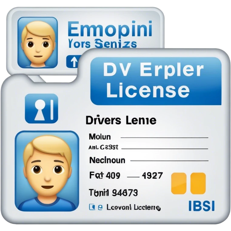 Drivers license emoji