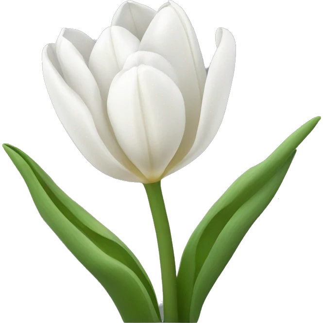 White tulips emoji