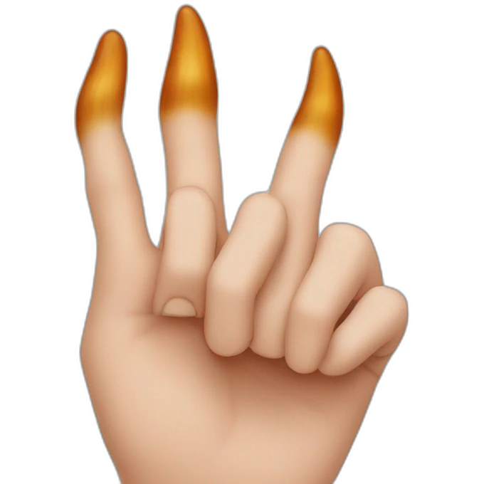 Finger bull horns emoji