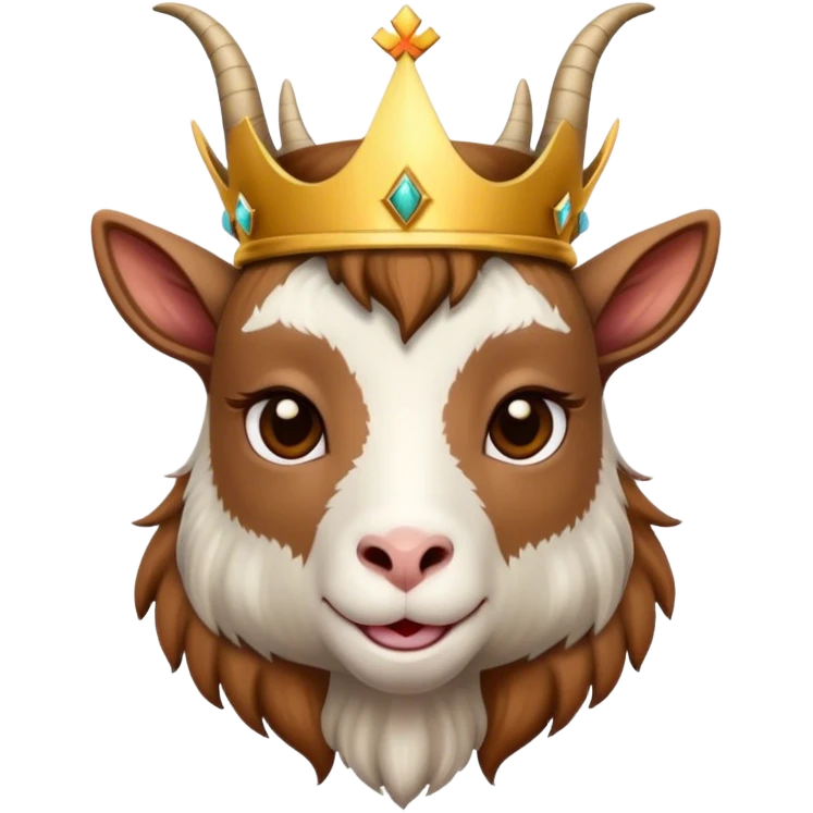 Goat with a crown emoji