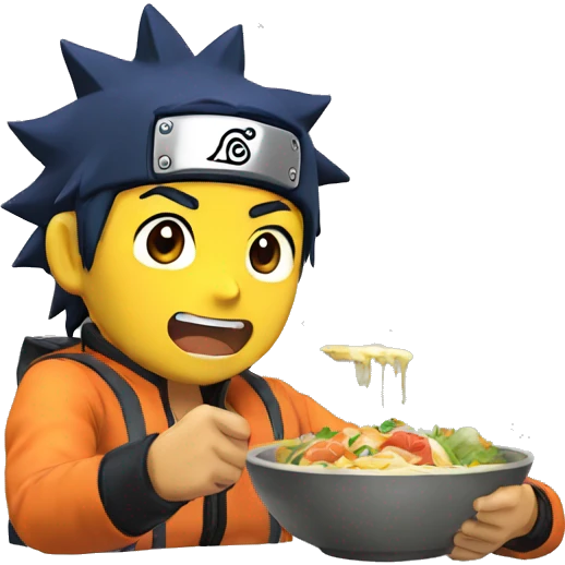 Naruto qui mange emoji