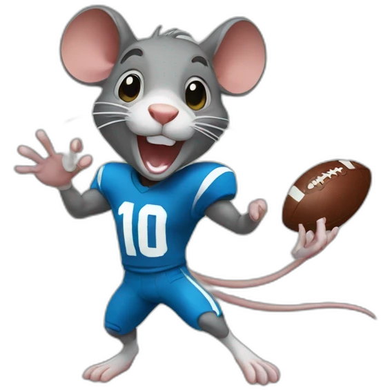 Rat playing football emoji