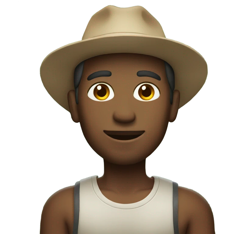 male portrait in nature lighter skin emoji