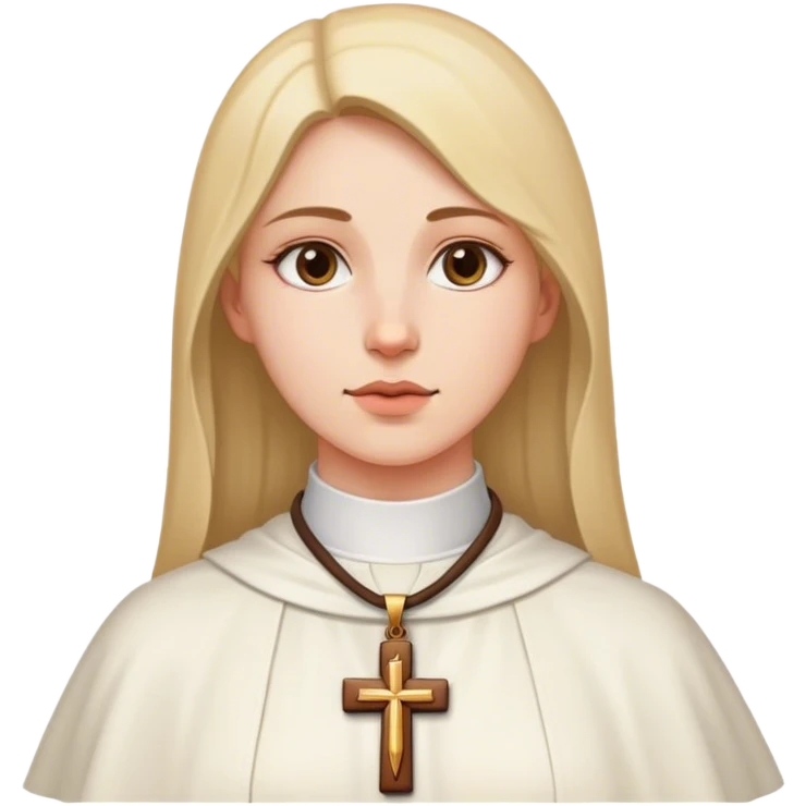 woman catholic neck cross emoji