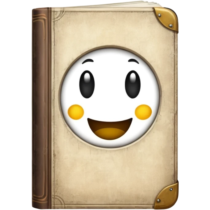 Vintage white book emoji