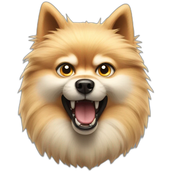 Angry spitz dog emoji