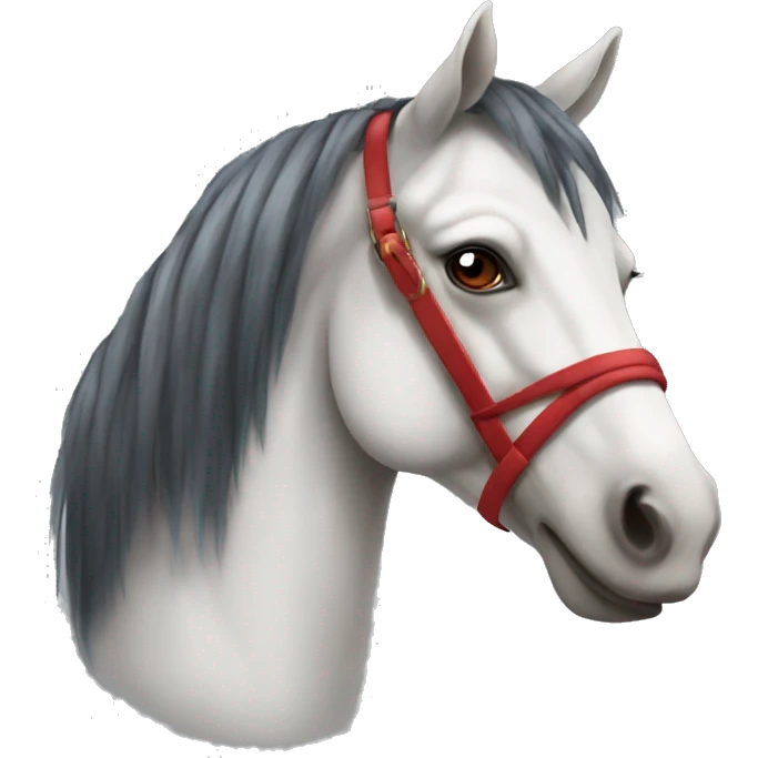 horse with big luscious red lips emoji