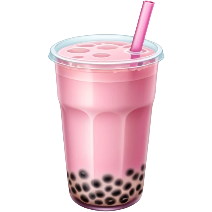 pink glass with bubble tea emoji