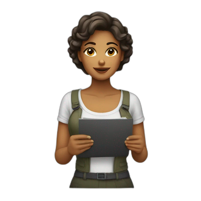 femme avec un buste emoji