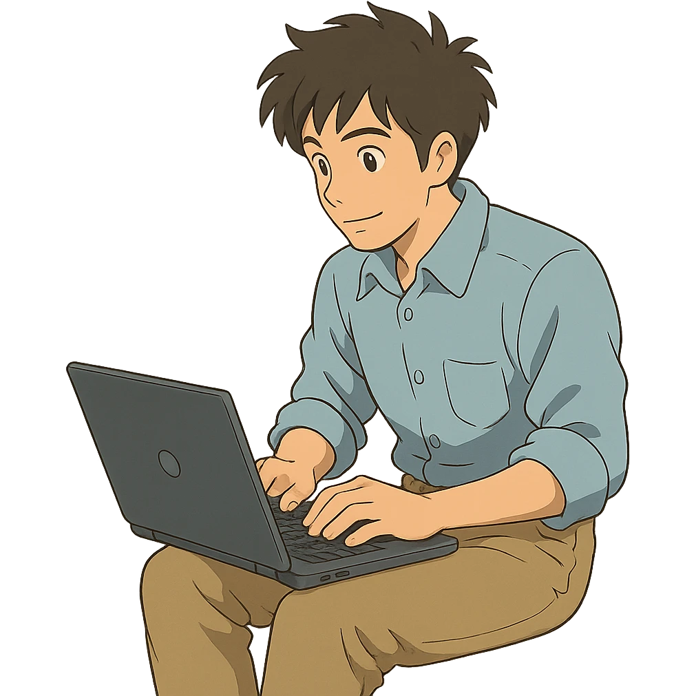 guy using laptop emoji