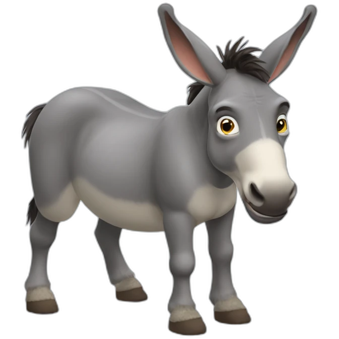 Donkey from shrek nibbling on his feet emoji