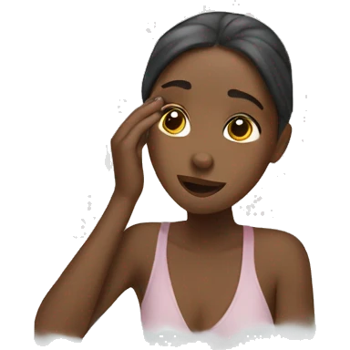 girl washes her face emoji