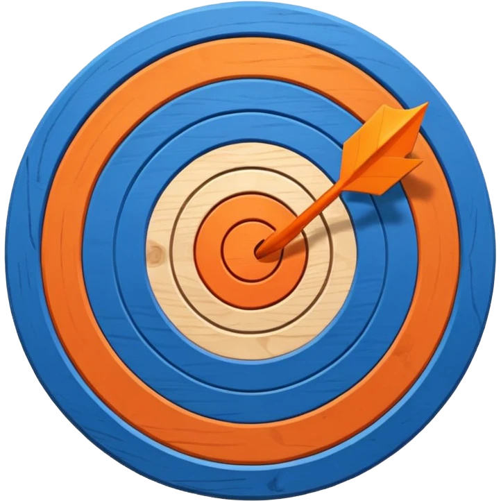 blue target with orange arrow in the center emoji