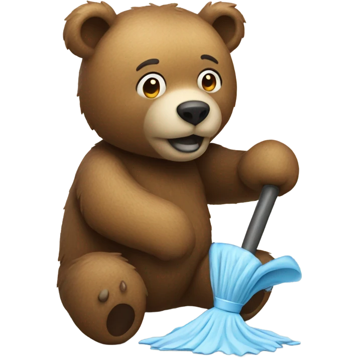 Bear cleaning  emoji