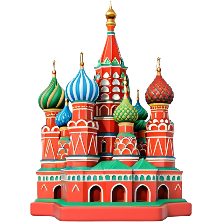 Moscow St. Basil's Cathedral in the form of a figurine souvenir on stand emoji