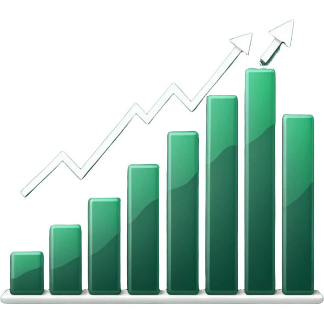 dark green growth graph emoji
