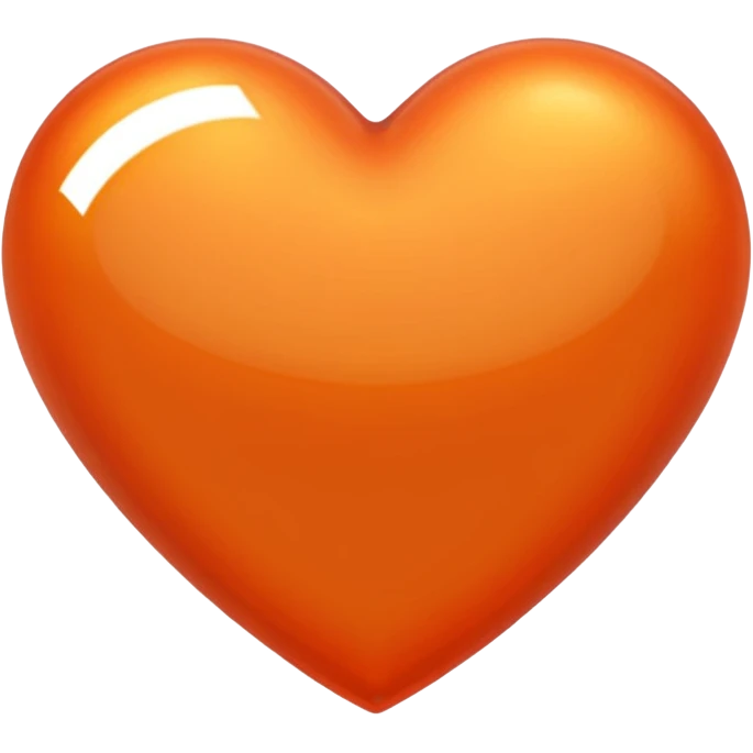 heart with a metallic orange finish emoji