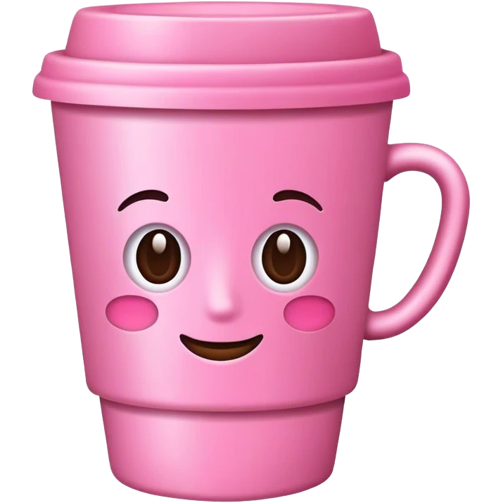 Taza de café rosa  emoji