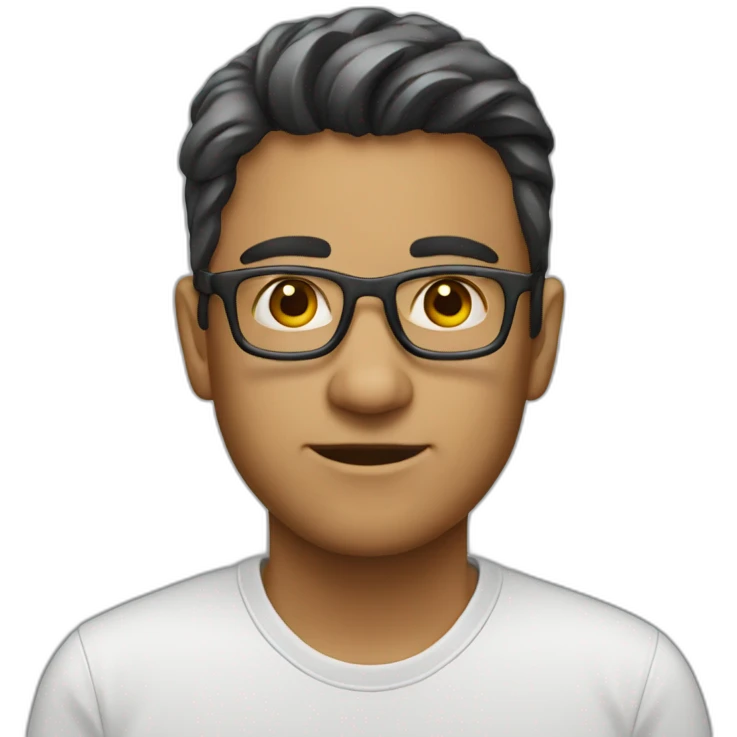 Programmer without specticles emoji