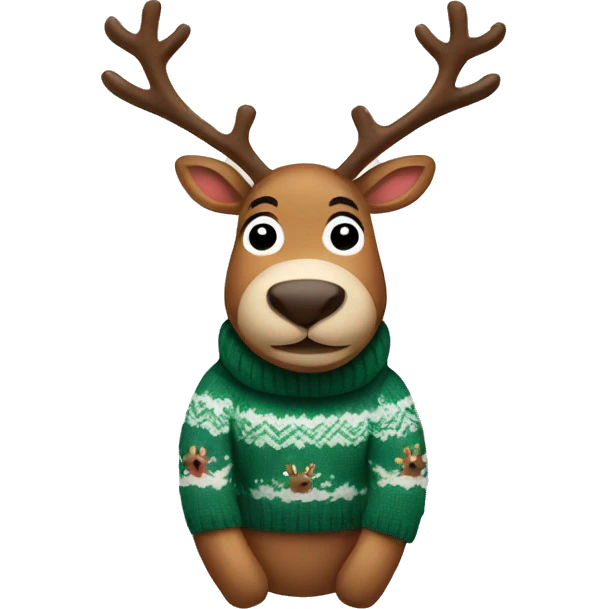 Reindeer in a sweater  emoji