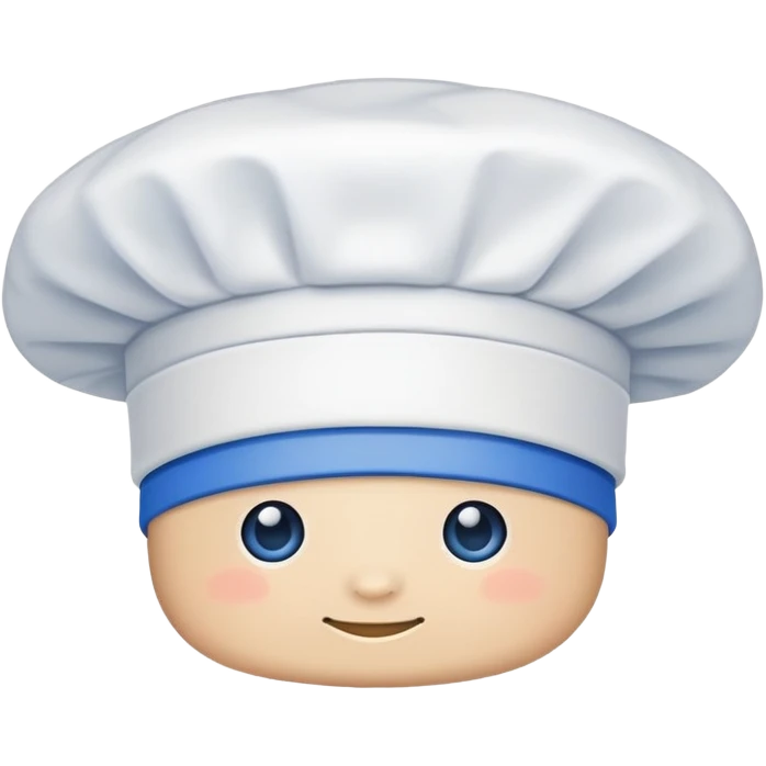 chef's hat with a blue line emoji