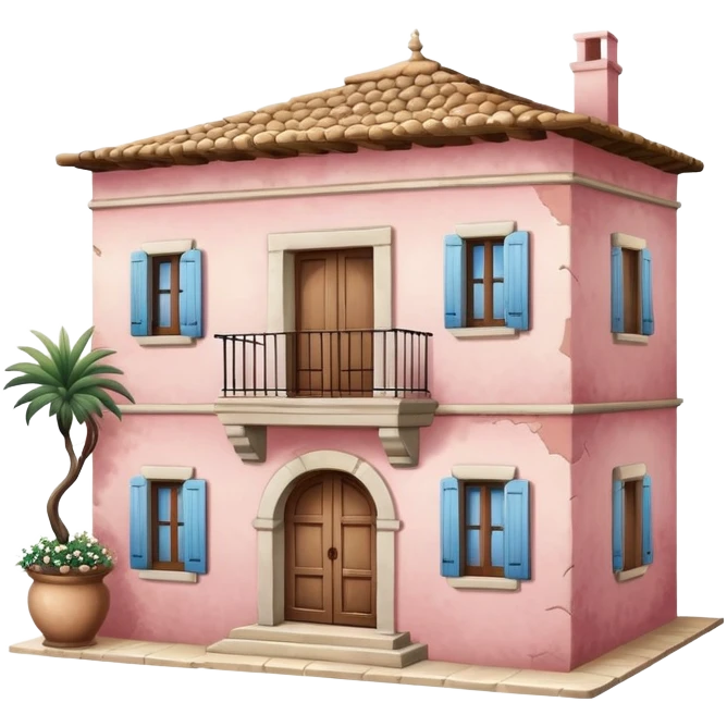 Casa rosa emoji