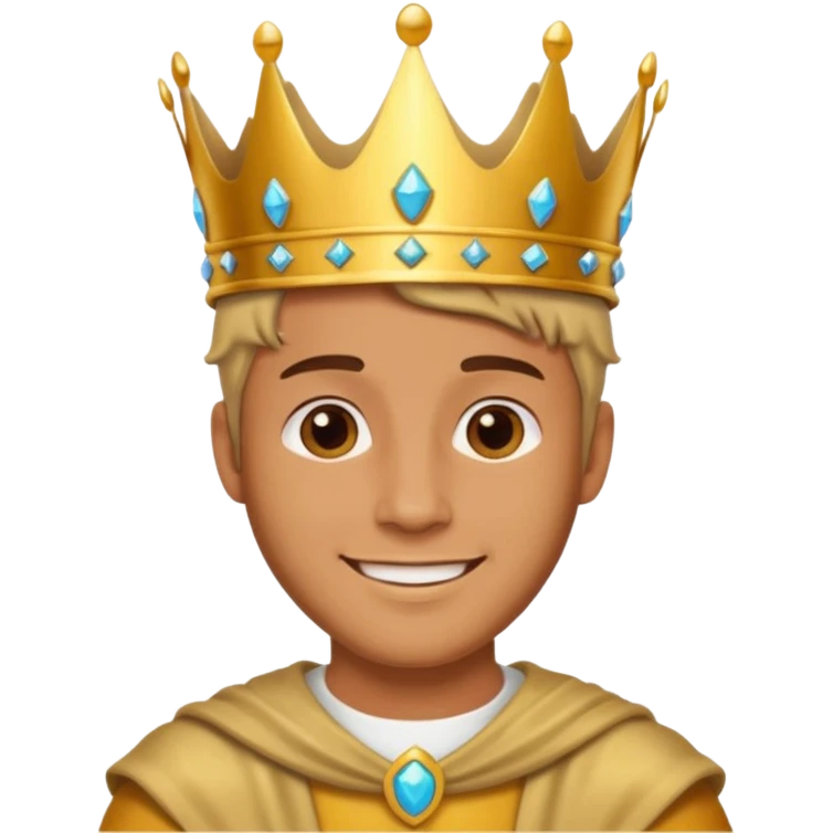 Un hombre persona enamorado y con una corana emoji