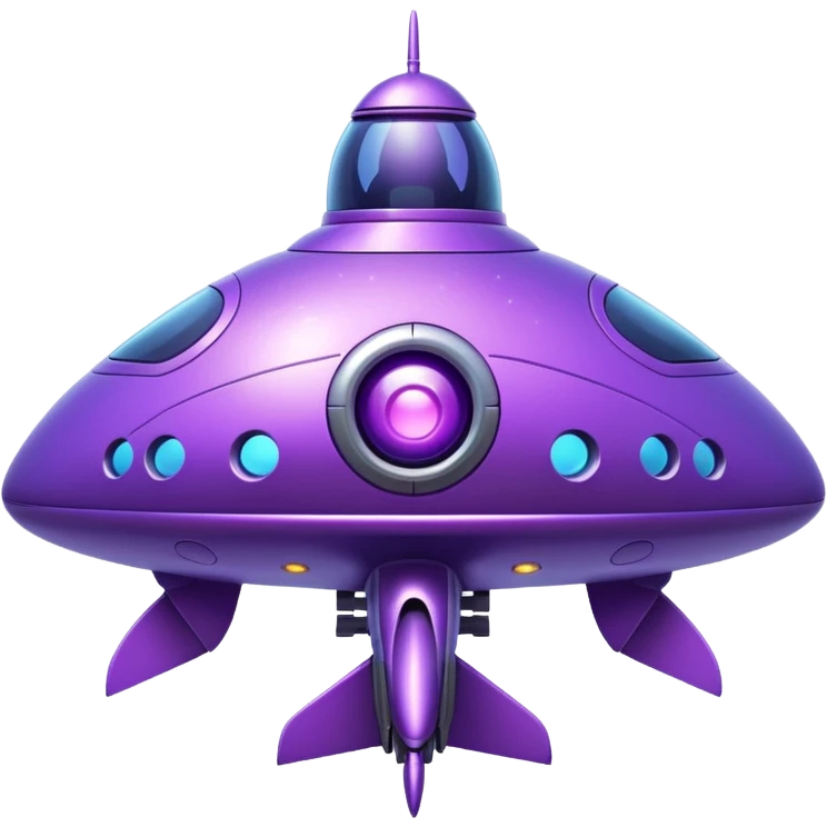 glitter purple spaceship emoji