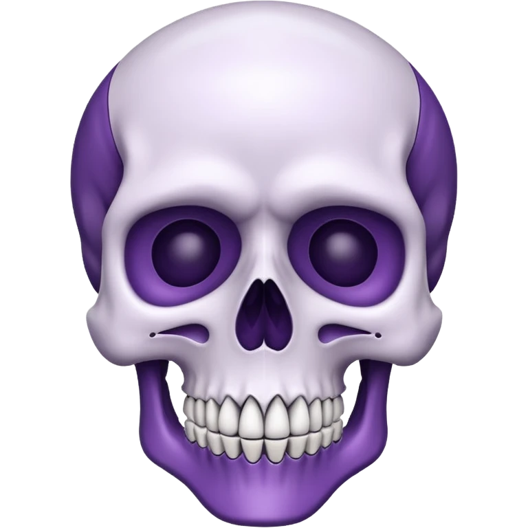 Purple and White Skull emoji