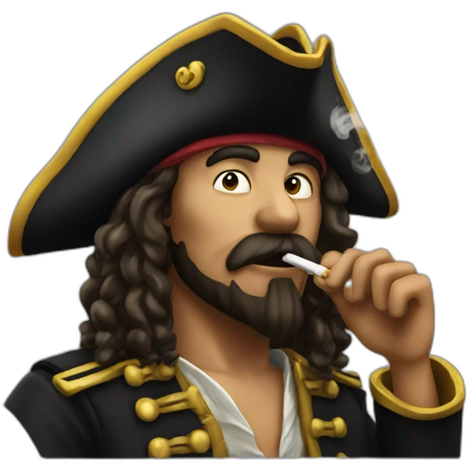 Pirate smoking emoji