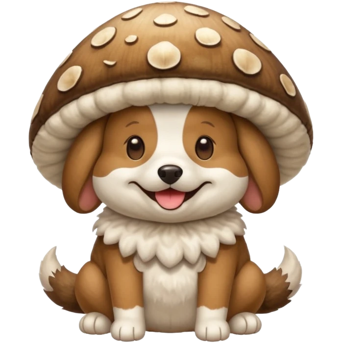 Dog in mushroom costume emoji