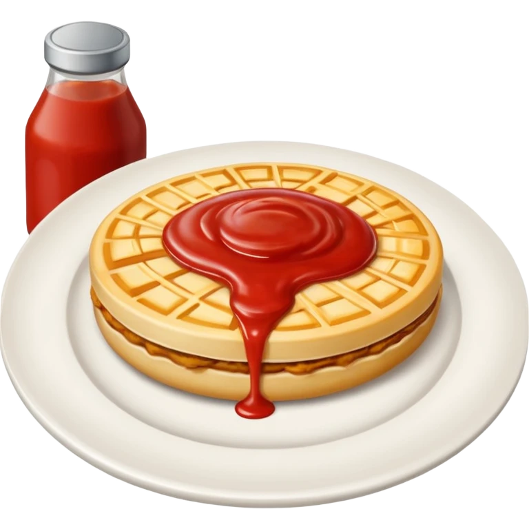 Stuvade makaroner och falukorv med ketchup emoji