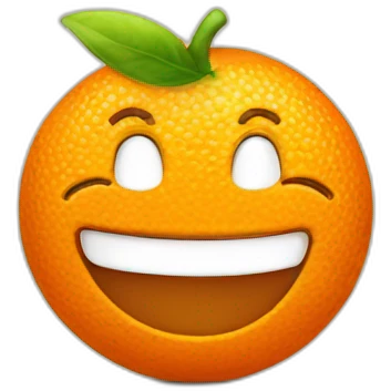 smiling cute orange emoji