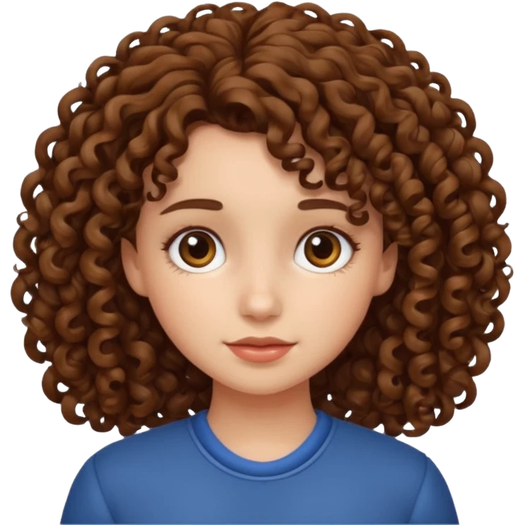 Girl with curly hair emoji