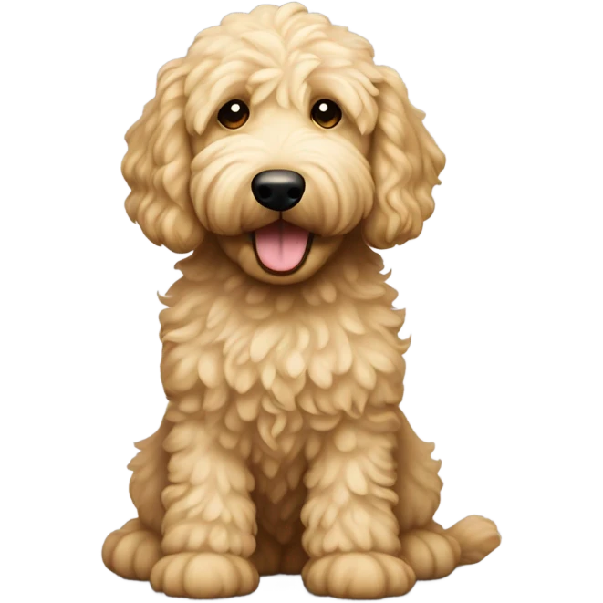 mini golden doodle light colored emoji