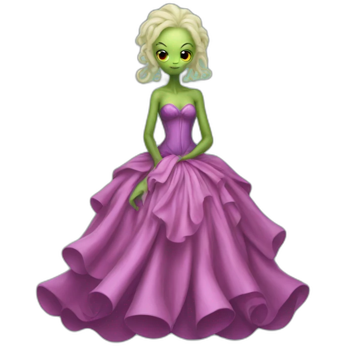 Cthulhu in a ball gown emoji