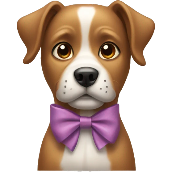 Dog with bow  emoji