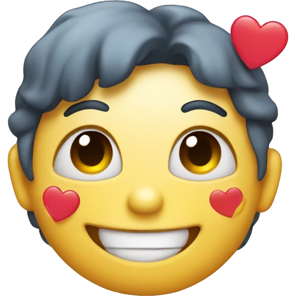 cute smiley with hearts emoji