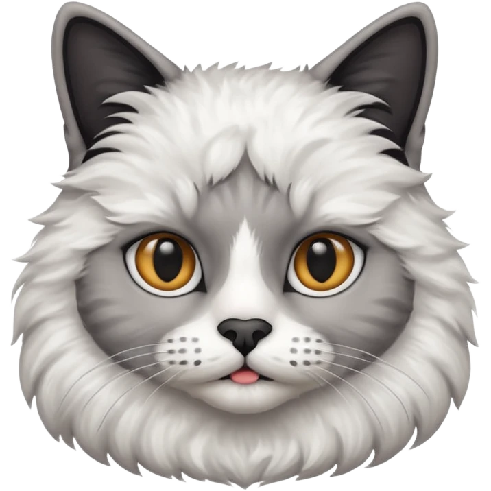 cat with black human mustache emoji