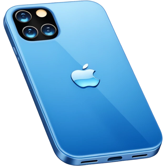 Téléphone iPhone 13 bleu emoji