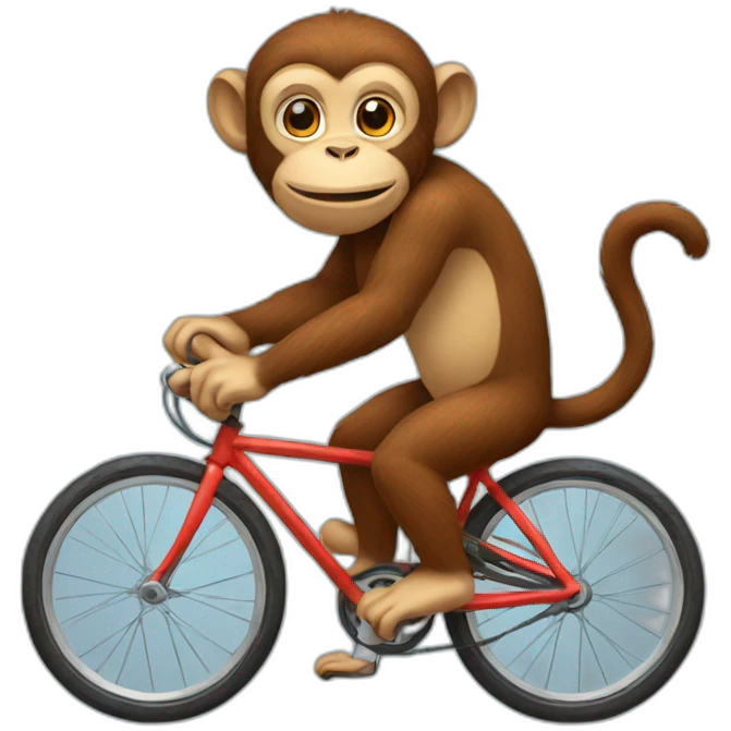 monkey riding a bicycle emoji