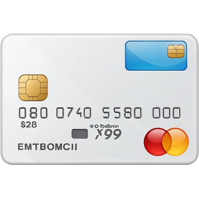 white debit card emoji