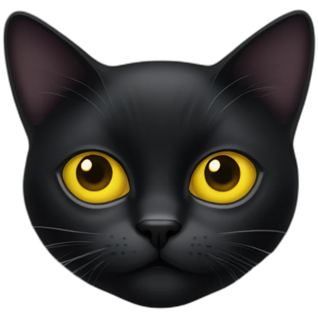 Black Cat yellow eyes emoji