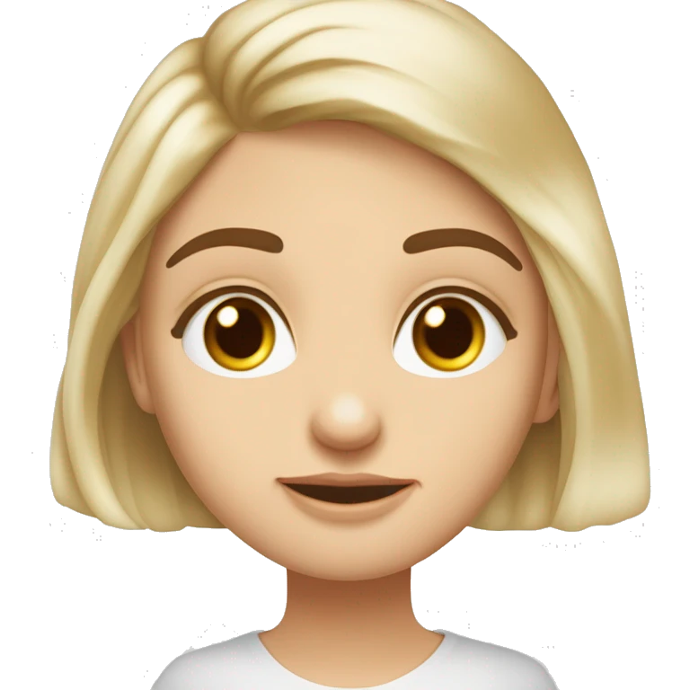 una chica rubia de ojos celestes besando a un morocho medio moreno de jos marrones  emoji
