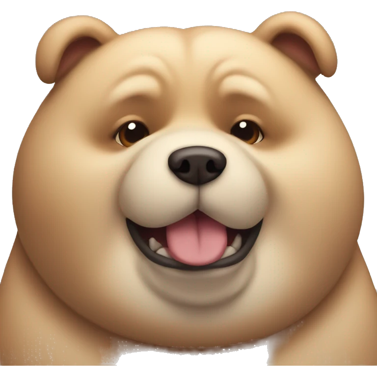 chubby dog bear with a belly emoji