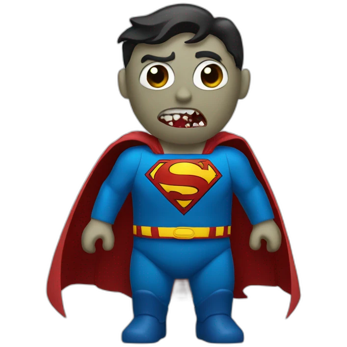 Superman as a zombie emoji