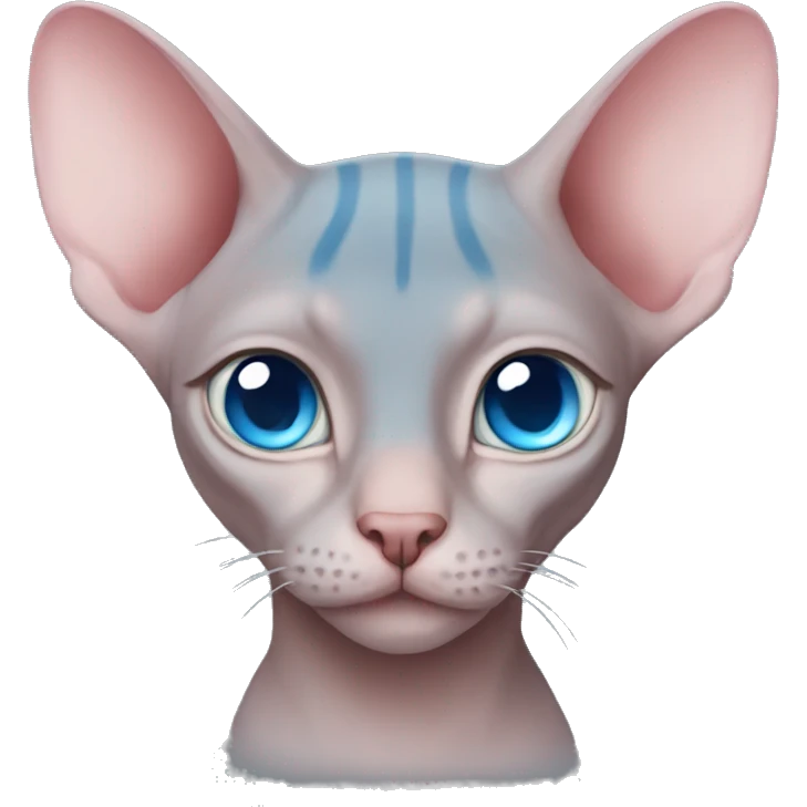 Pink-sphinx-cat-blue eyes  emoji